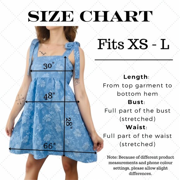 Blue Floral Women's Dress - Picture 10 of 10